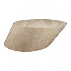 Unusual tessellated stone and brass coffee table 